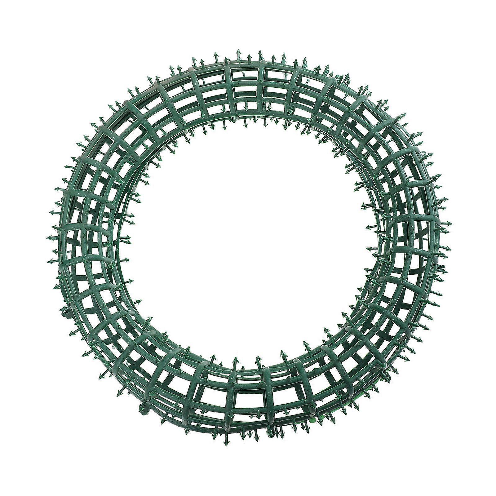 Flower Wreath Hoops for Decoration Green PP Material Solid Structure DIY Craft Perfect for Home Decor 2 Pcs