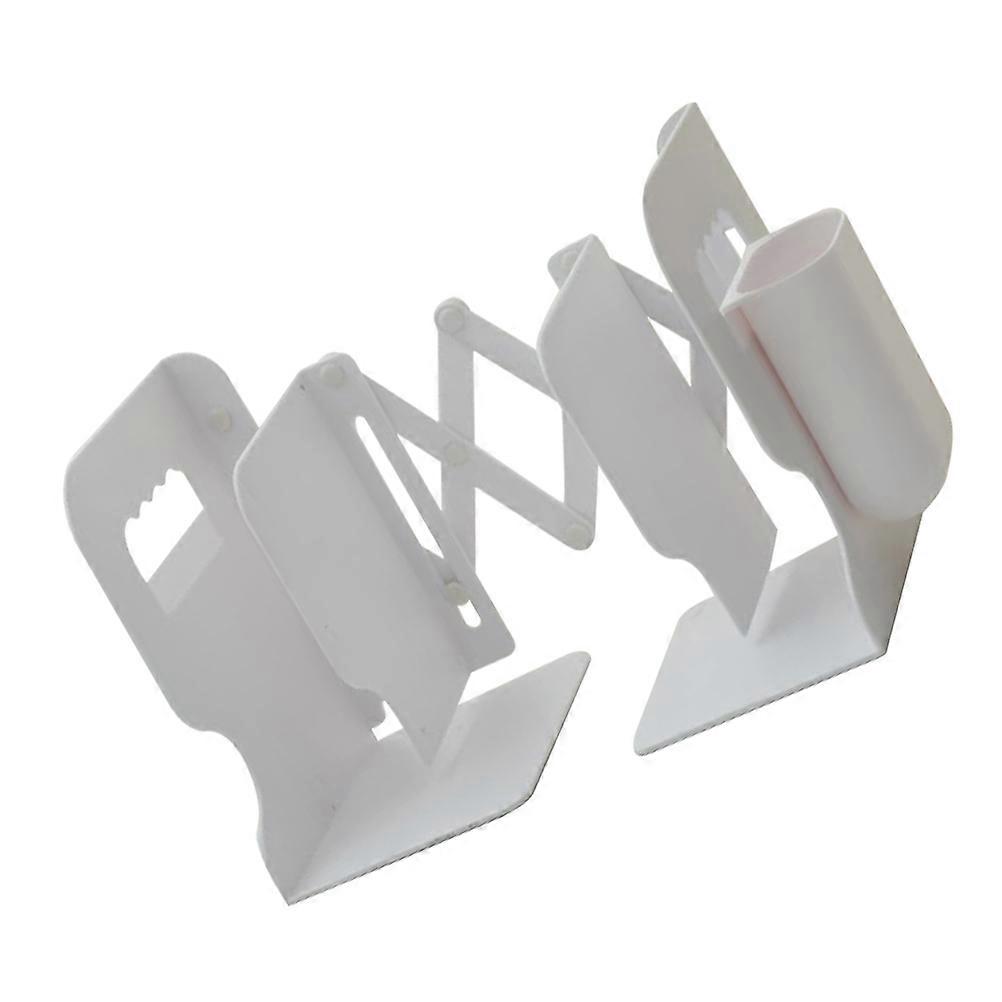 White Adjustable Bookends for Storage Use Made of ABS Material 7.9 Inches