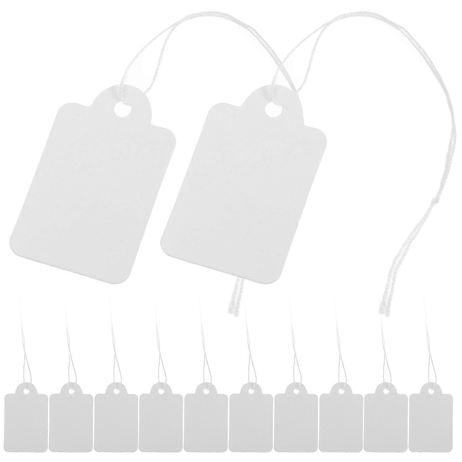 200Pcs Price Tags For Clothing Jewelry Easy Attachment Writable Surface Retail Display Tags
