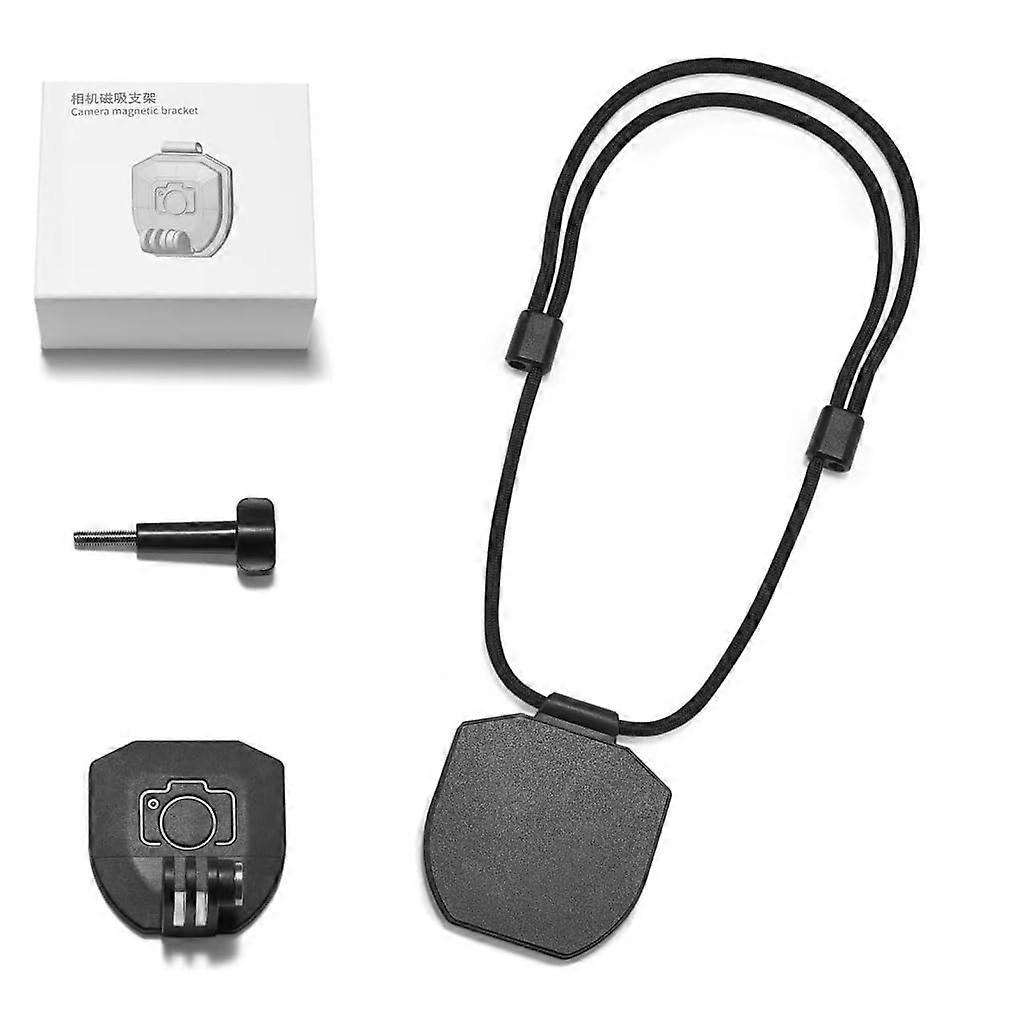 Magnetic Chest Mount for GO3 Action Cameras, Quick Release Neck Strap, 360 Degree Rotation, No Base Required