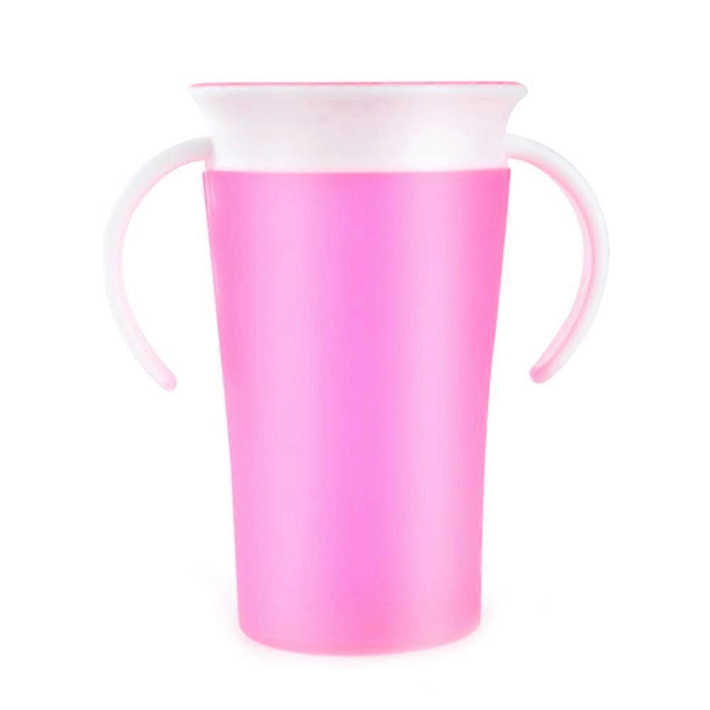 Baby Learning Drinking Cup With Double Handle Flip Lid 360 Degrees Can Be Rotated Leakproof Cup Infants Water Cups Bottle