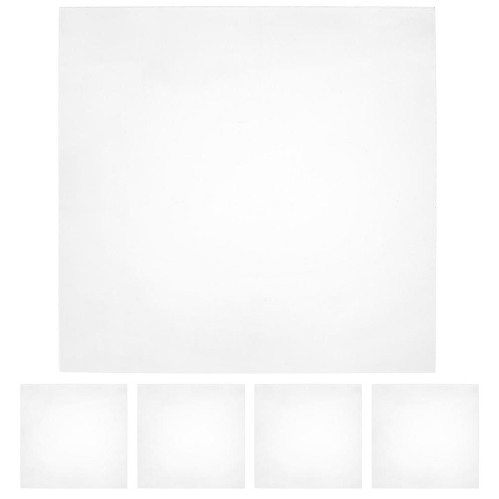 Acrylic Sheets 5Pcs Clear Acrylic Sign DIY Crafts Square Art Class 20X20CM Lightweight Cutting Tool