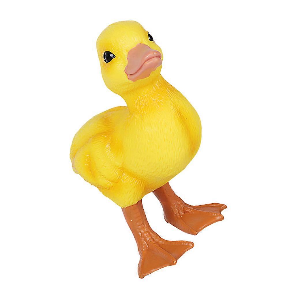 Realistic Yellow Duck Plastic Animal Figurine Educational Cognitive Plaything Desktop Decor for Boys