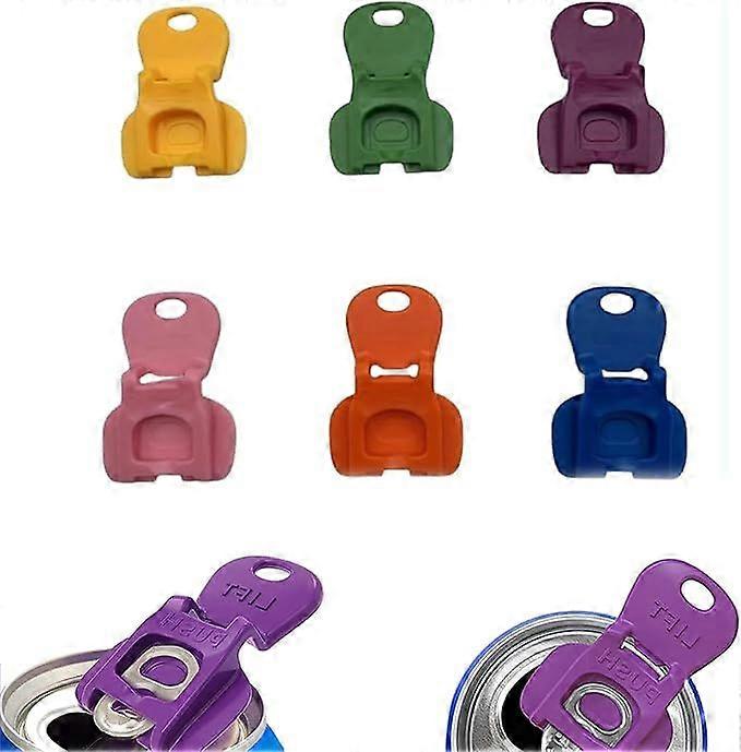 6-Pack Easy Tab Opener And Drink Protector, 2025 New Complete Cover Easy Tab Opener. Manual Soda Can Opener, Simple Plastic Bottle Opener For Soda, B