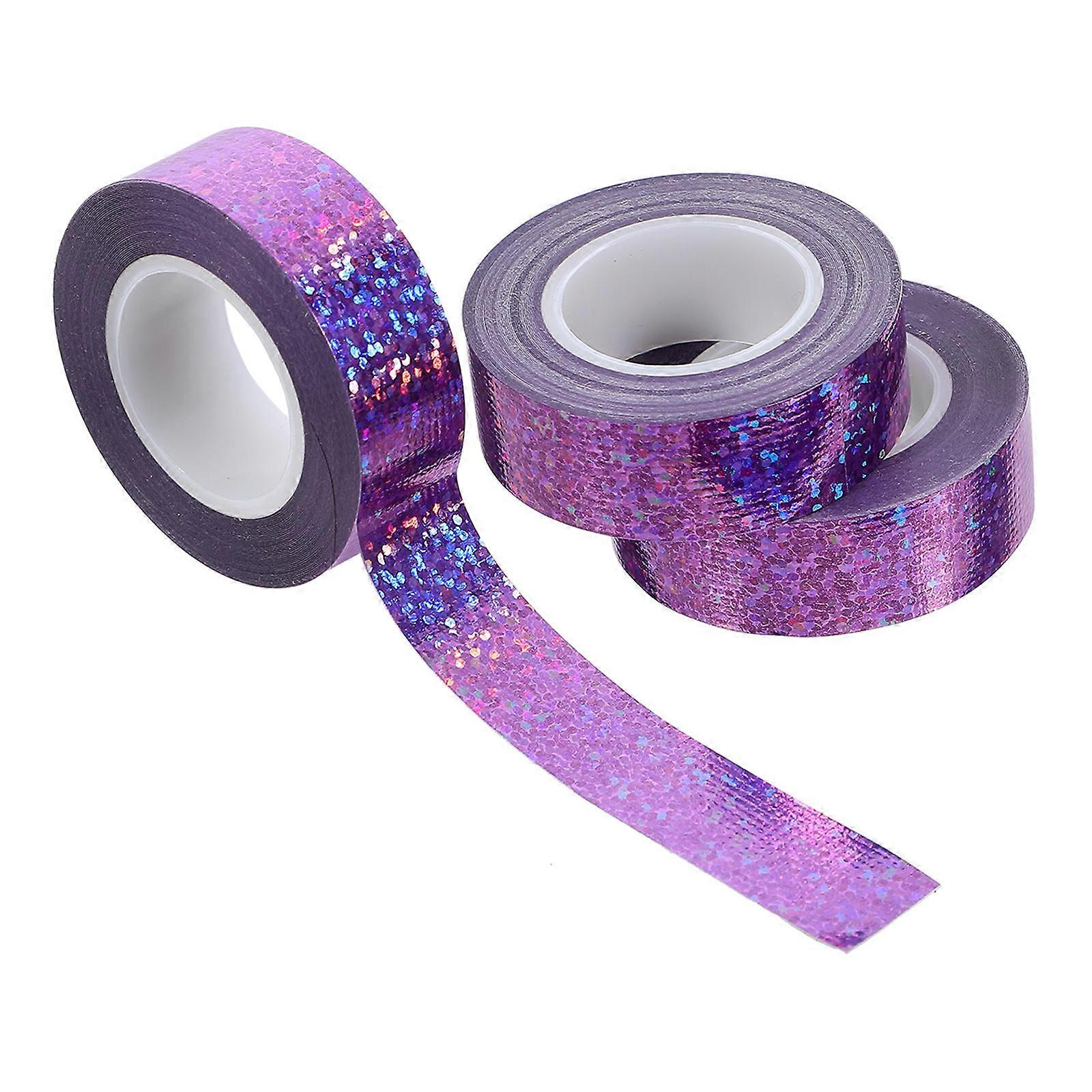 Purple Adhesive Duct Tape for Decoration Made of Gauze with Strong Adhesion 3 Rolls