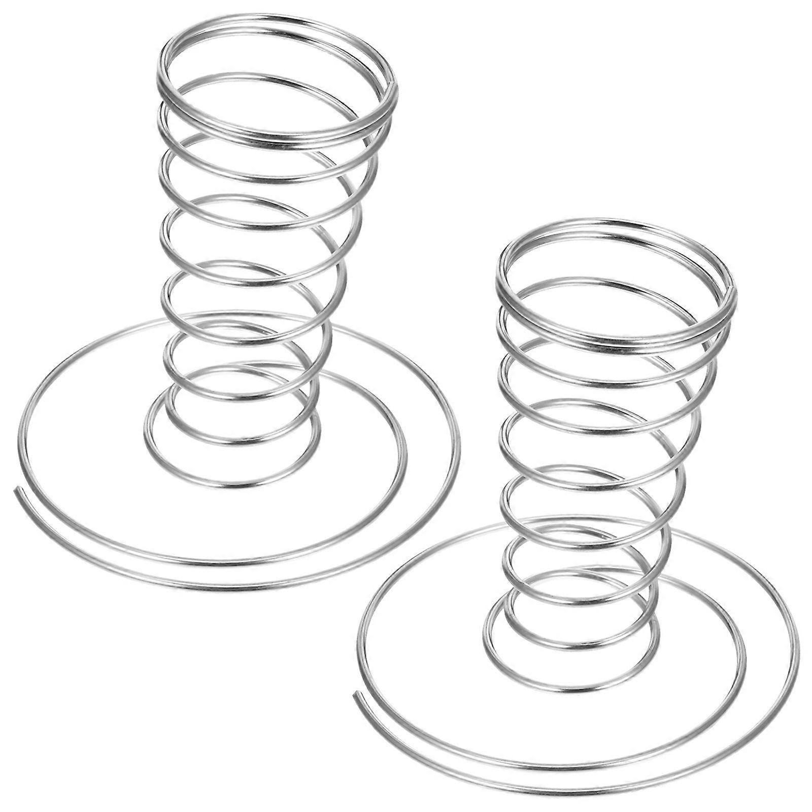 2pcs Stainless Steel Pizza Cone Holder Freestanding Ice Cream Cone Stand Display Rack