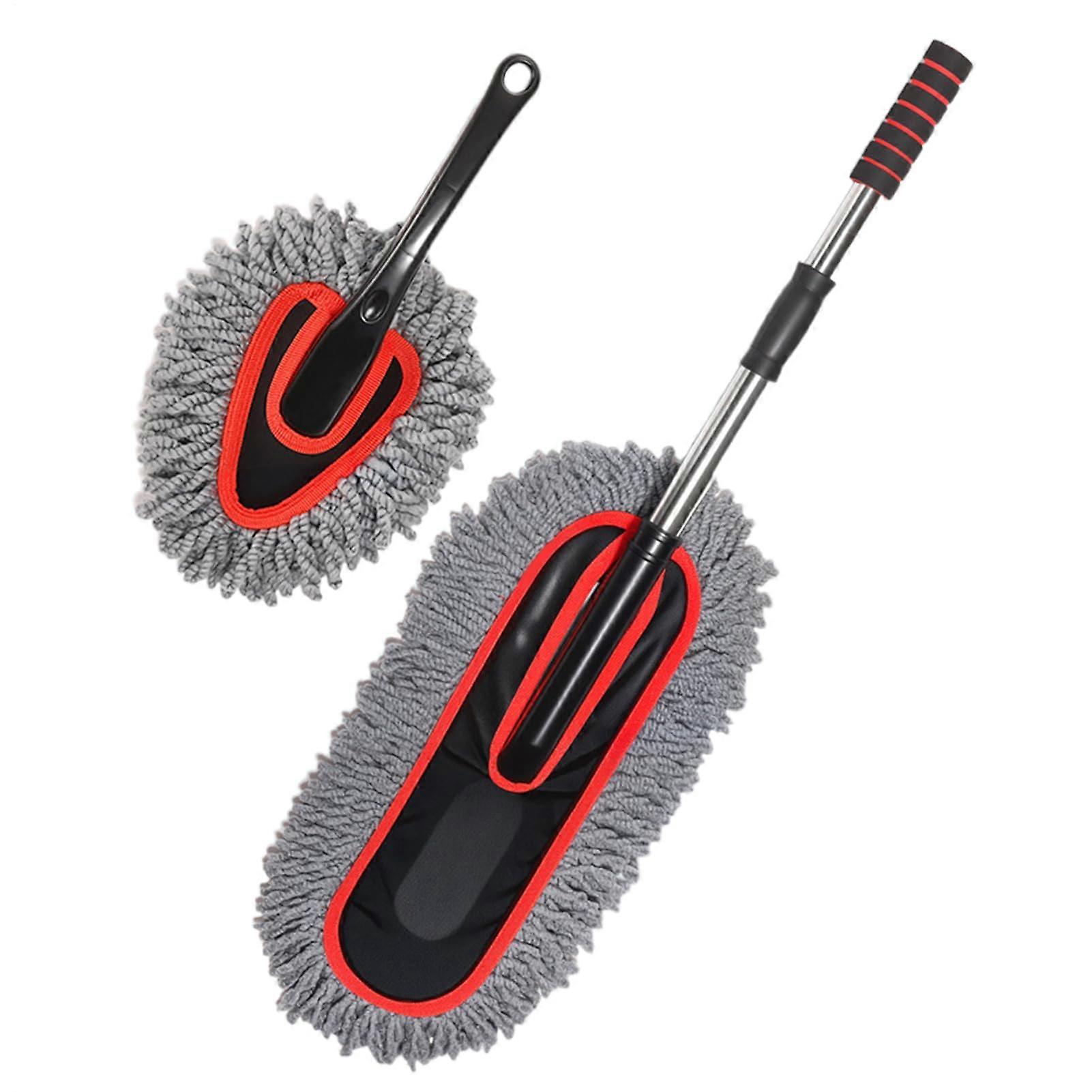 Auto Cleaning Brush 2Section Extendable ScratchResistant Soft Accessory for Car Care