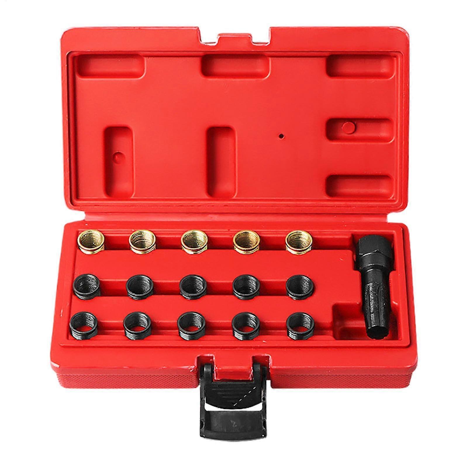 Automotive spark plug thread tools, spark plug thread kit spark plug thread tap set tool for sedans, trucks, SUVs.