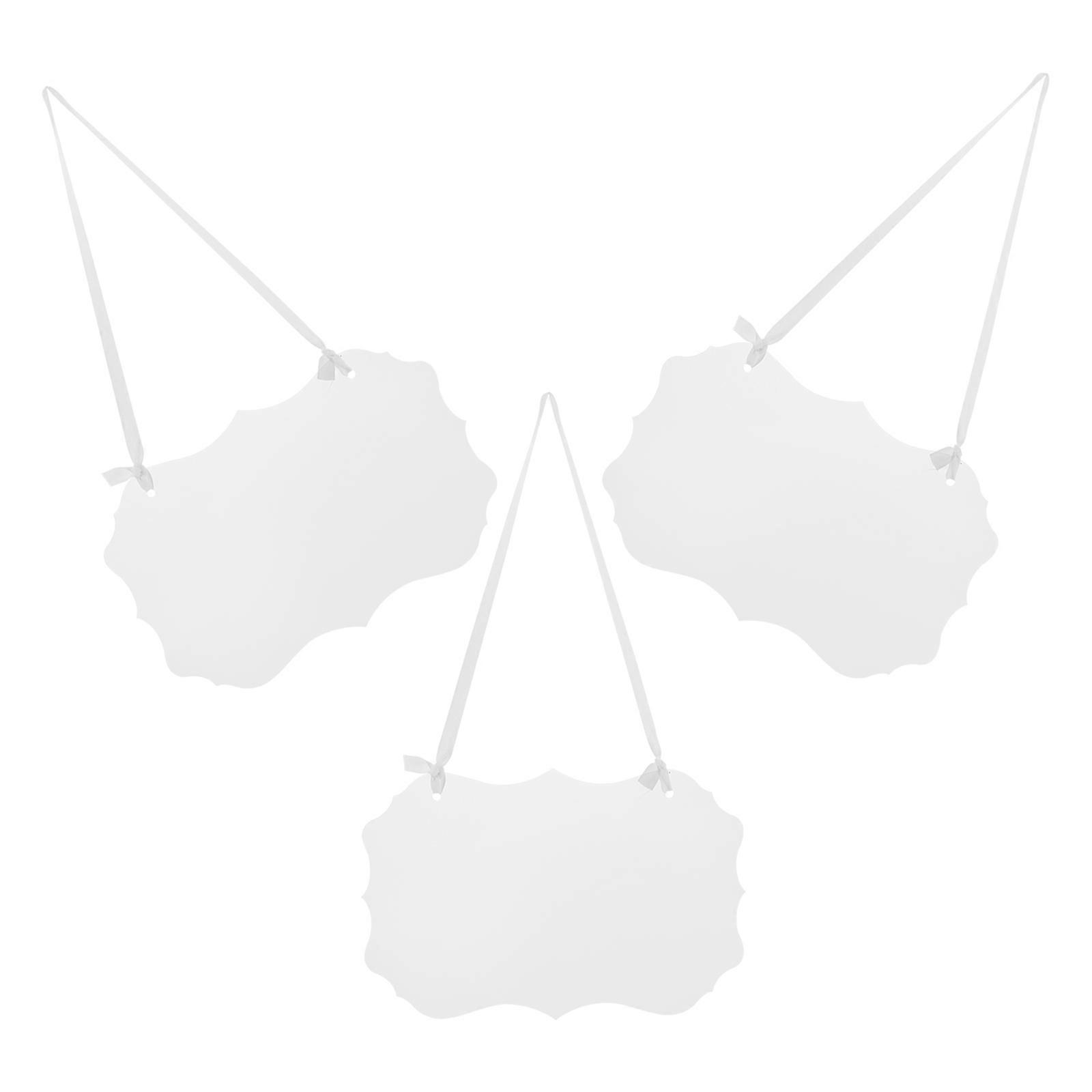 Elegant Transparent Acrylic Wedding Sign with Ribbon for Chairs Enhancing Ceremony Atmosphere 3 Pcs