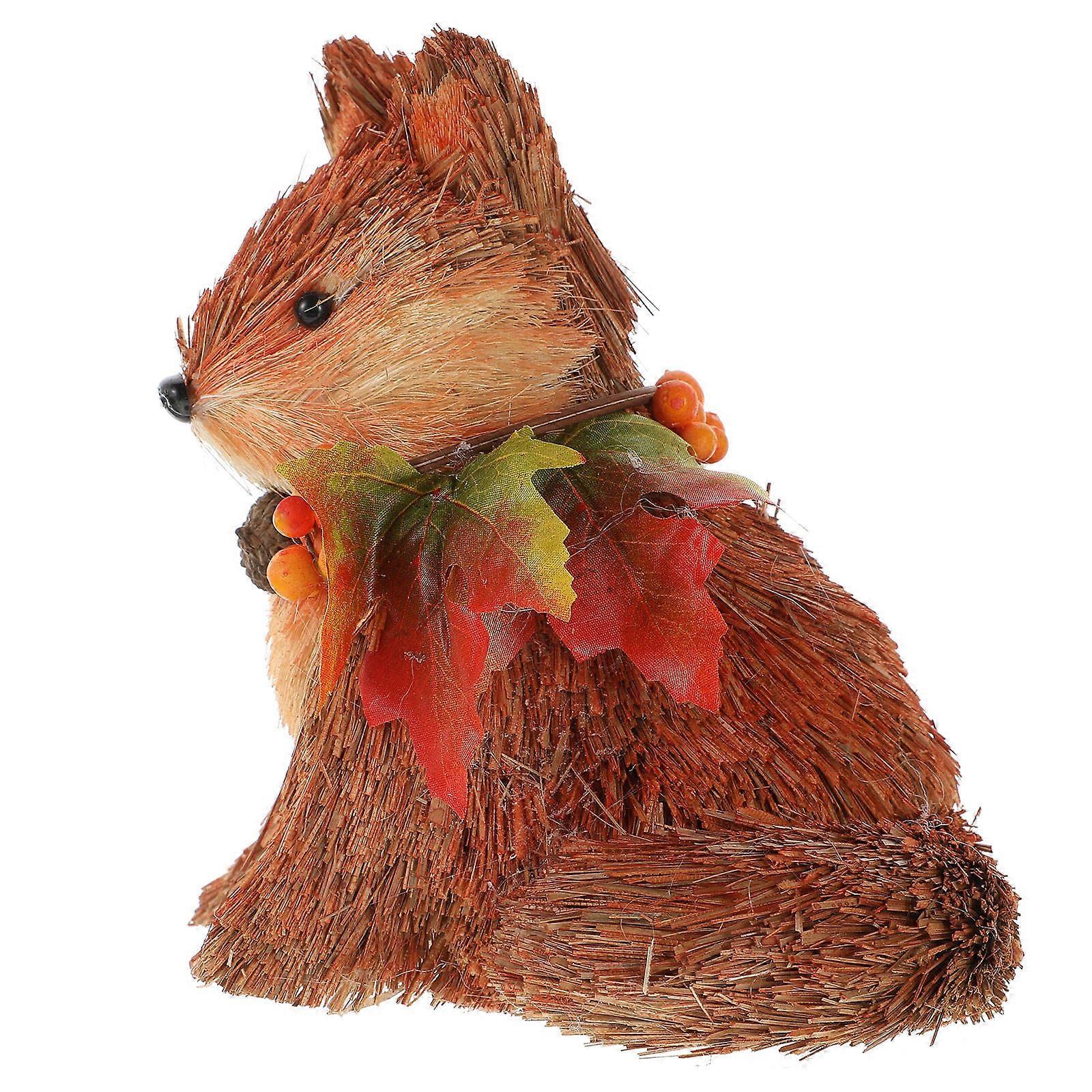 Enfeites de Natal para uso interno, decoração de raposa marrom, 7,07 x 5,89 x 4,91 polegadas, 1 peça