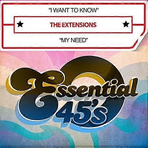 Extensii - I Wanna Know / My Need (digital 45) [COMPACT DISCS] Import SUA