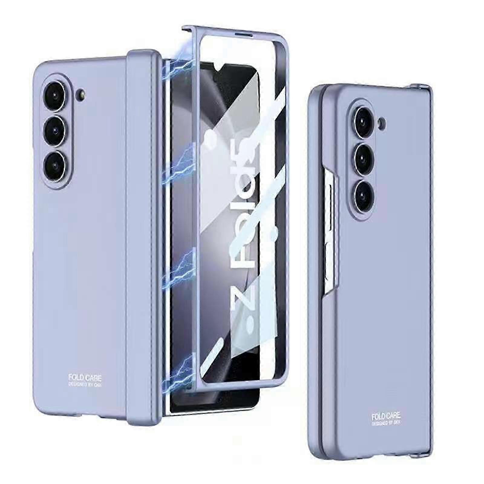 Magnetic Hinge Protection Case for Samsung Galaxy Z Fold 5, Z Fold 5 Case with Screen Protector, Hard PC Shockproof Protective Case