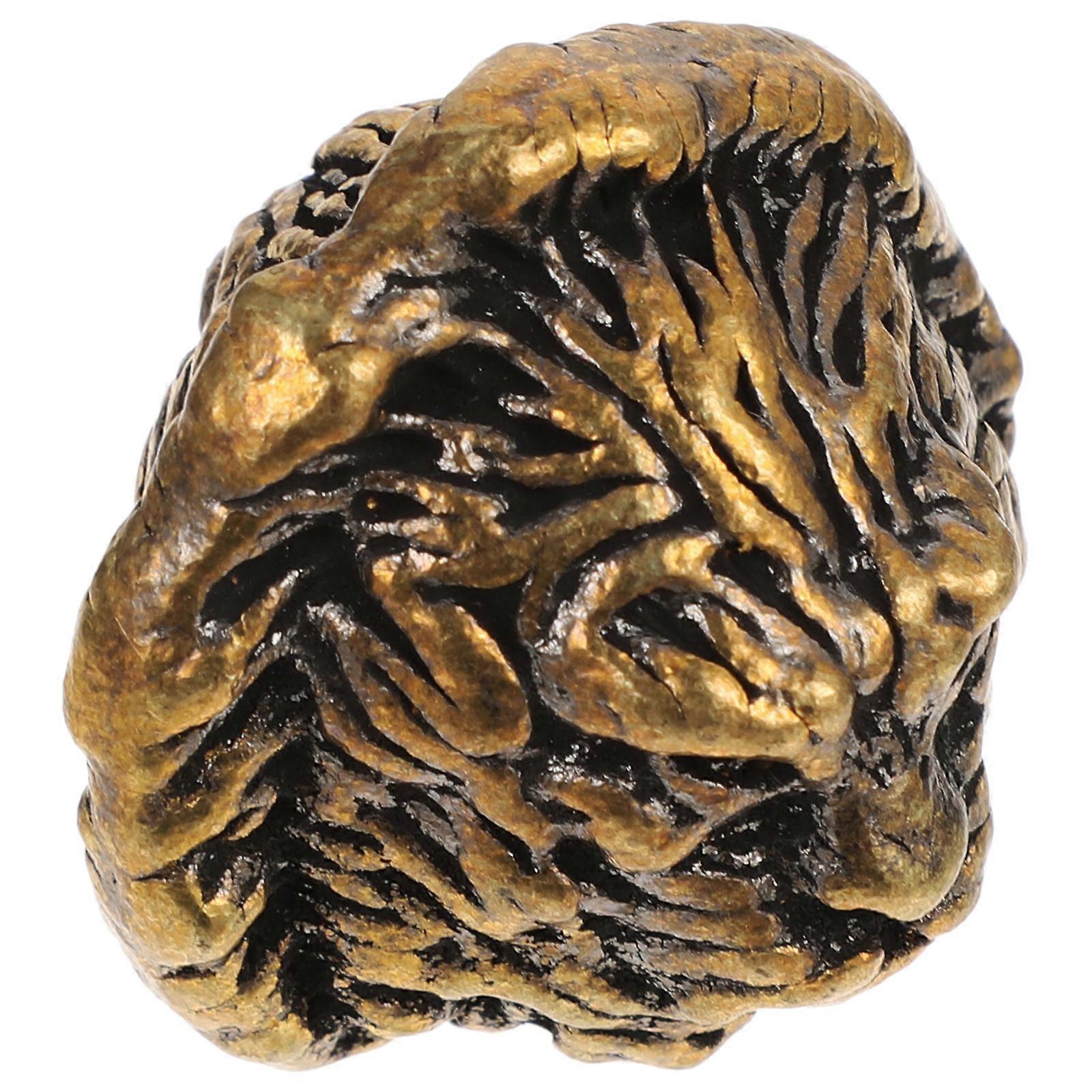 Multi Brass Lion Paper Weight Figure For Drawing Enthusiasts 3.85X3.50X3.50CM Round Edges 1Pcs