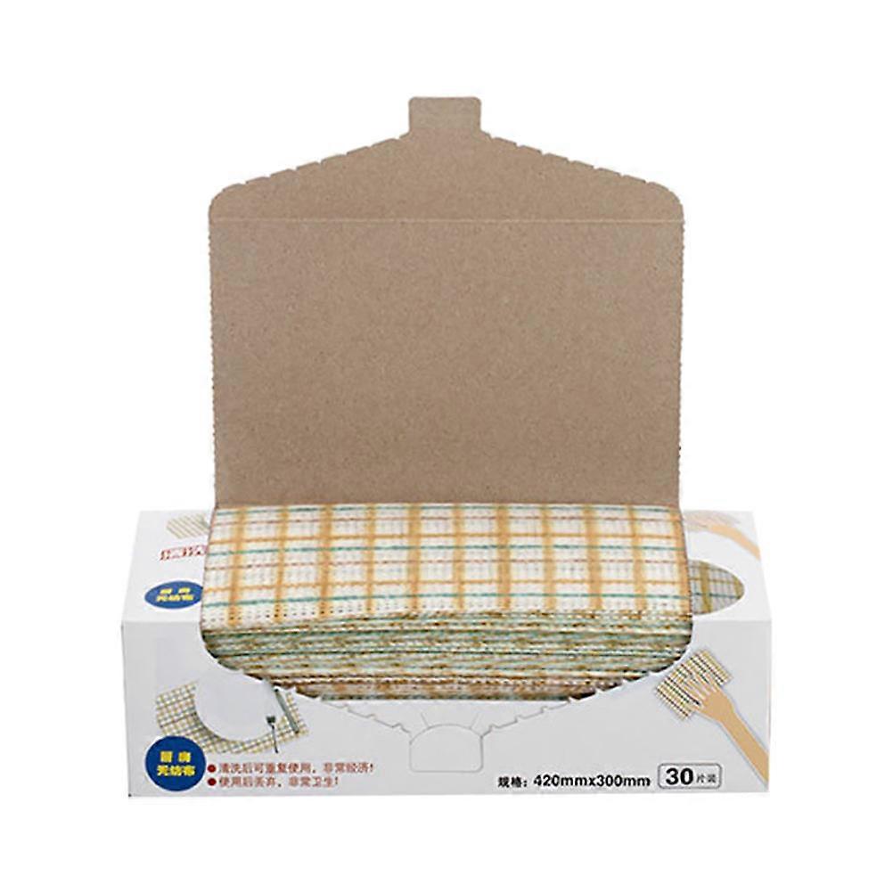 Köksdisktrasor Tvättbart rengöringspapper Handdukar Beige 30 ark Perfekt för hushållsstädning