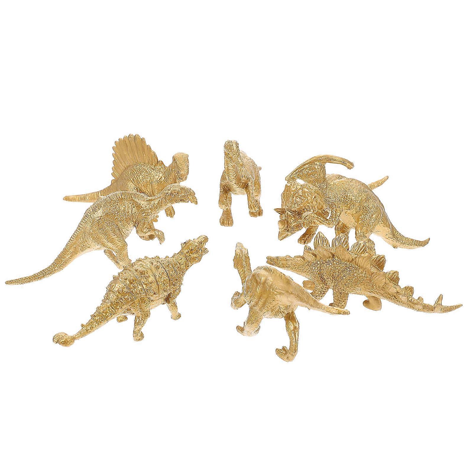 8pcs Dinosaur Figures Solid Decorative Models Desktop Adornment Household Decoration Playthings