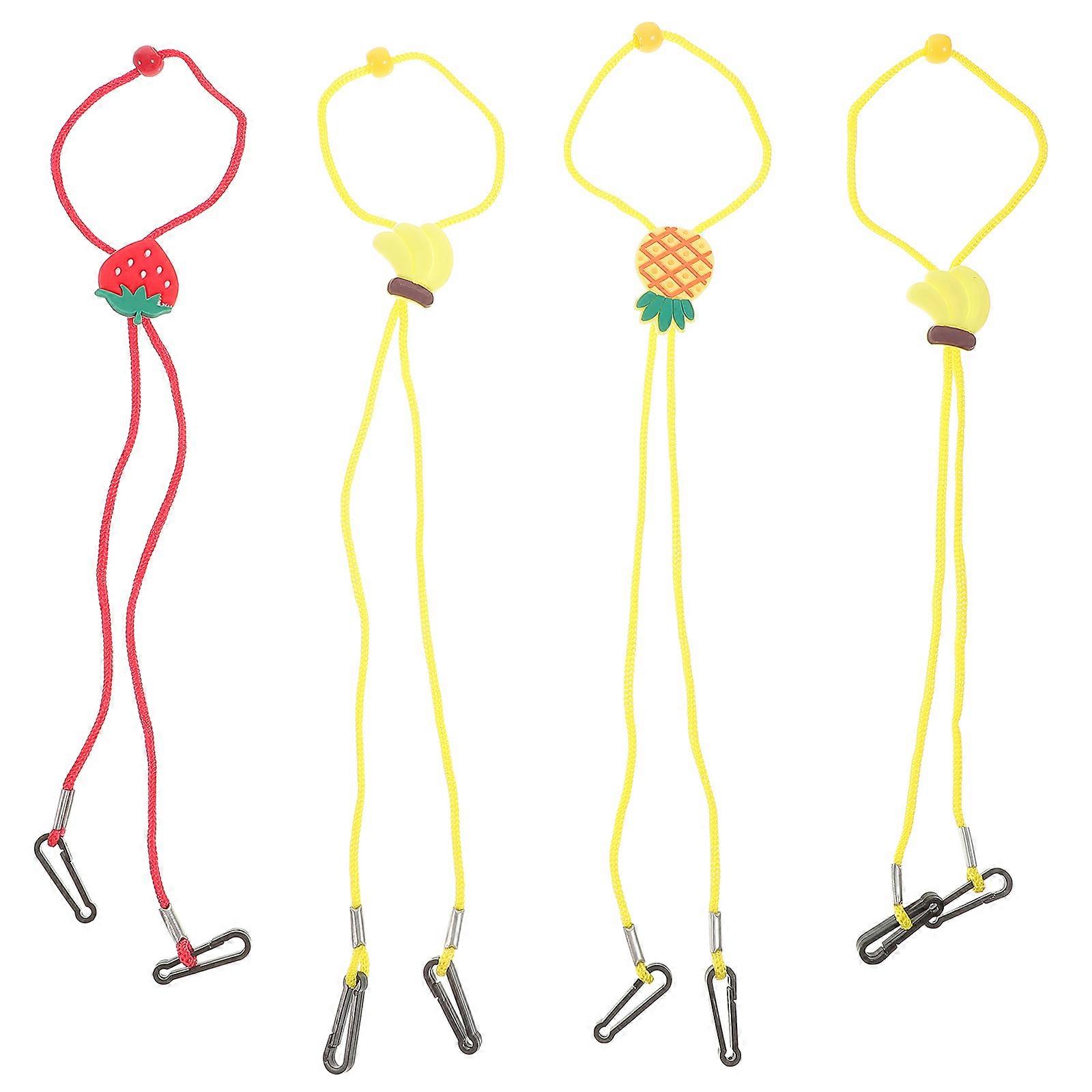 Durable 4Pcs Children Mask Lanyards Assorted Color Anti-lost Ropes For Everyday Use