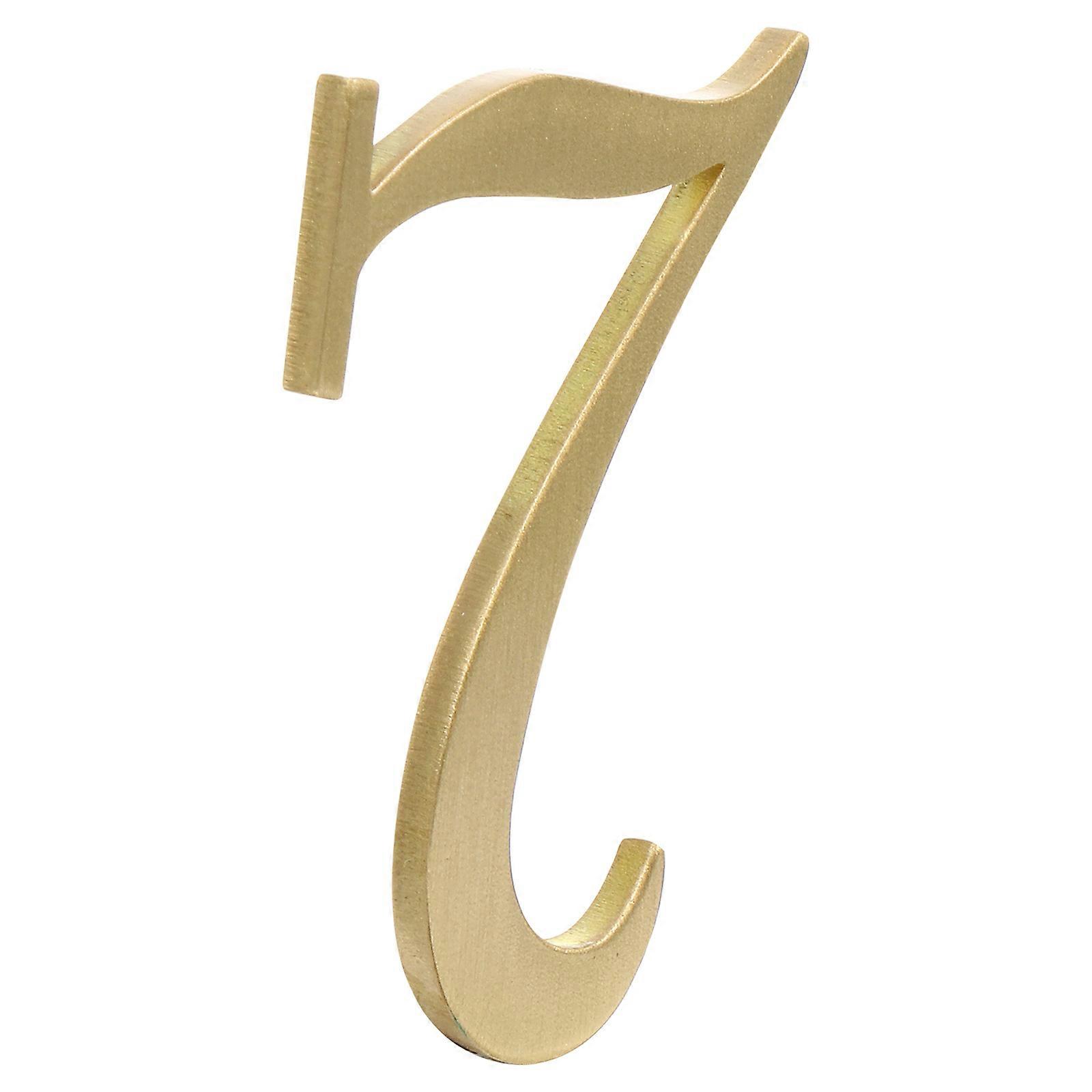 Mail Box Number Copper Door Number For Hotel Use 5.3X3CM Rectangular Identification 1Pcs