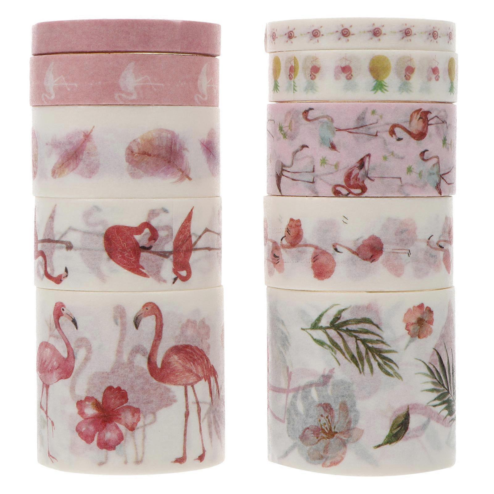 Craft Tape For Scrapbooking Scrapbook Stickers Christmas 200X3X0.1CM Pink Adhesive Decals 10 Rolls