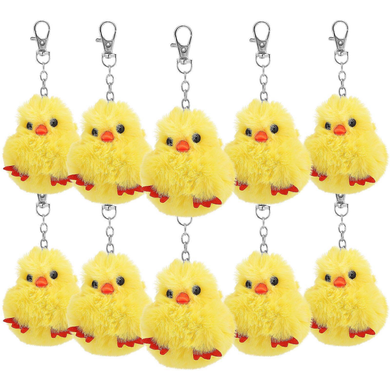 Cute Plush Duck Keychains Adorable Kawaii Animal Bag Pendants for Easter Gifting