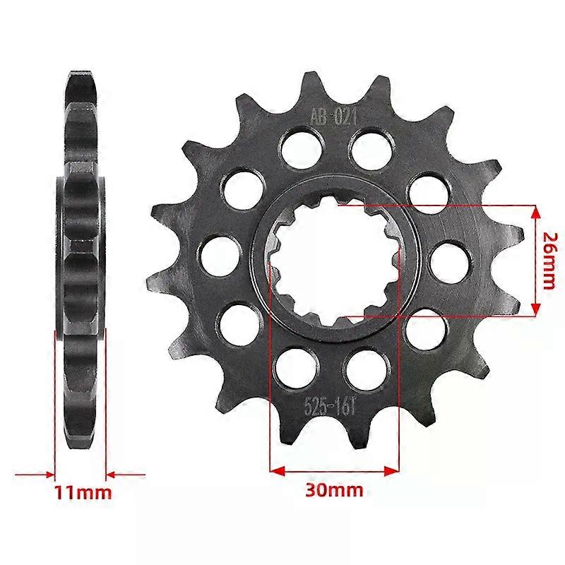 525 42T 16T Motorcycle Front Rear Sprockets 20CrMnTi For YAMAHA MT-10 MTN1000 MT-10 SP MTN1000D 2022 2023 2024 16t/42t 525 Chain