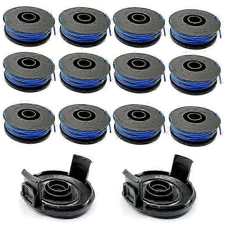 RSJA-01+RSJA-01-1 Compatible For Spear & Jackson GT600 / GT450 Lawn Mower 12 Replacement Spool + 2 Spool Cap 2025