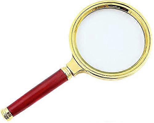 Creative Craft Magnifying Glass 10X Optical Magnifier Ultra Clear Mahogany Handheld Reading Magnifier