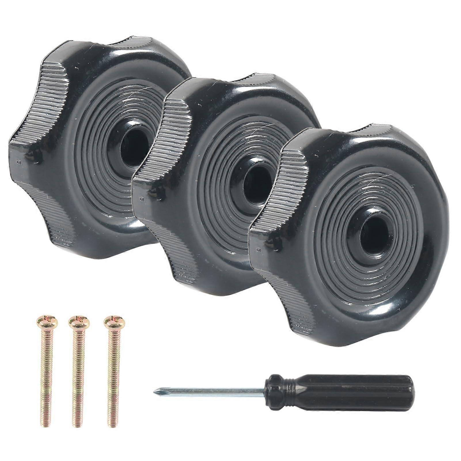 RV Window and Vent Knob Kit with 1 Inch Shaft Bolt, 2.25 Inch Diameter Latch Knob, Replacement for Trailer, White