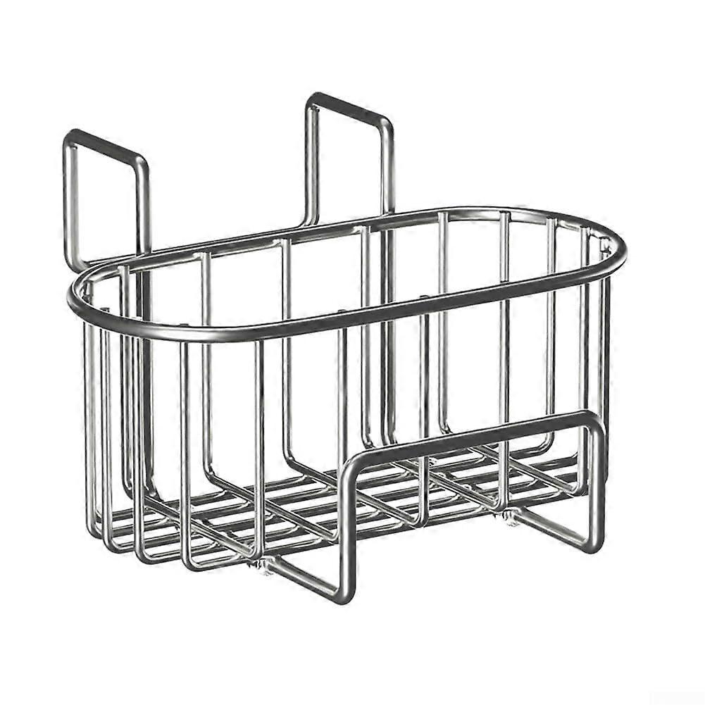 Stainless Steel Hanging Sponge Tray Gray Wall Mount Kitchen Workspace Organizer