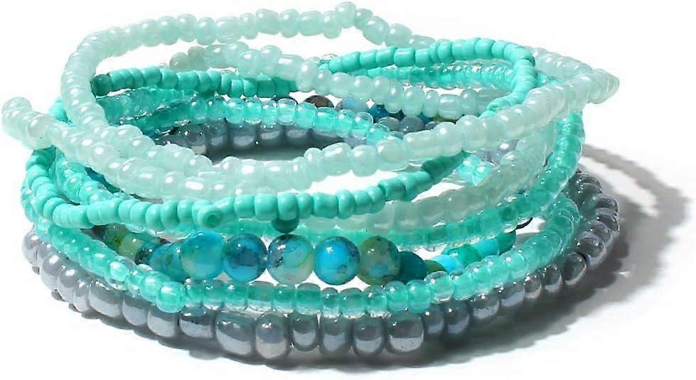 Stackable Multi Layer Bohemian Bead Bracelet For Women Handmade