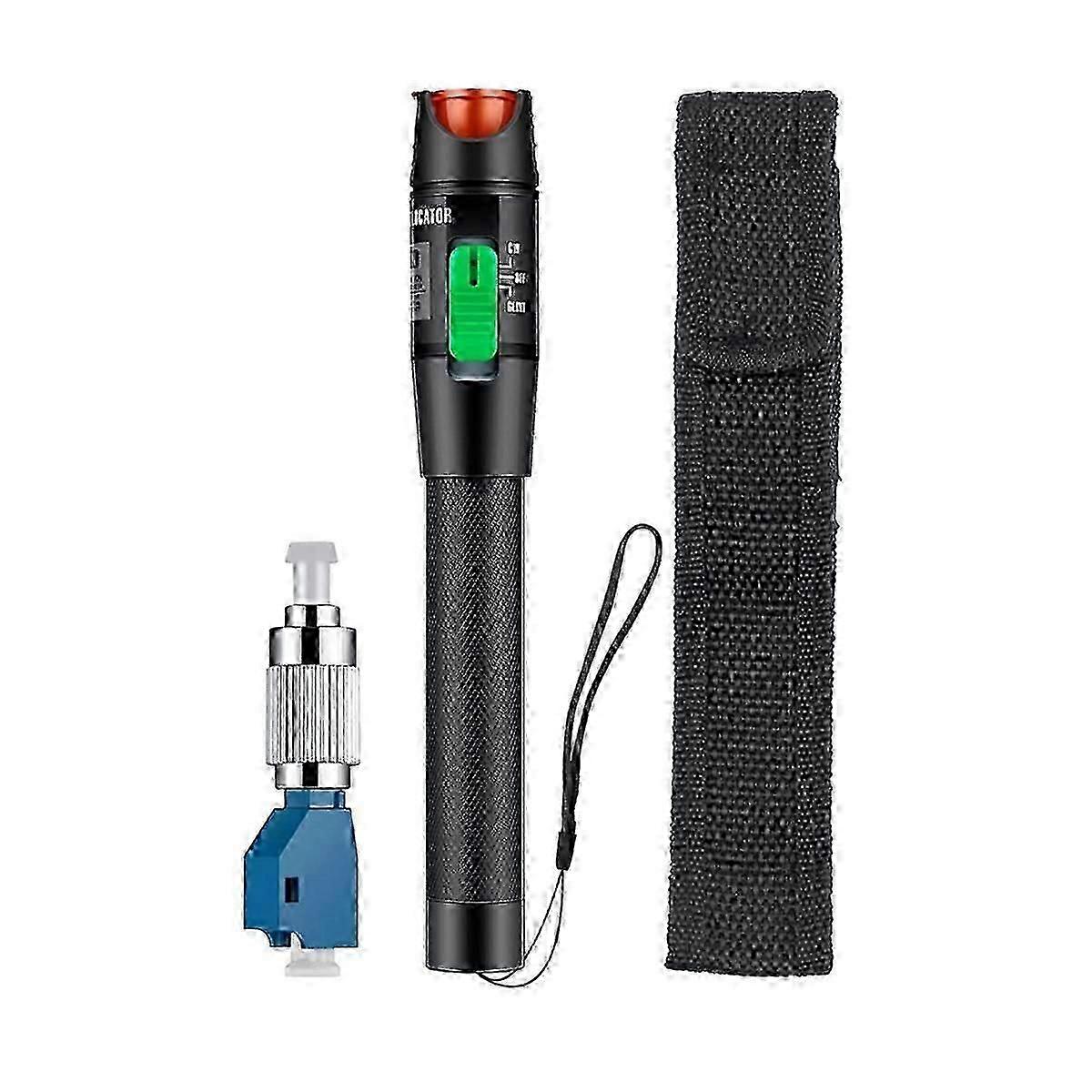 30MW 30KM Visual Fault Locator Fiber Light Tester VFL Optic Cable with Single Mode 9/125um FC Male to LC Female AdapterA