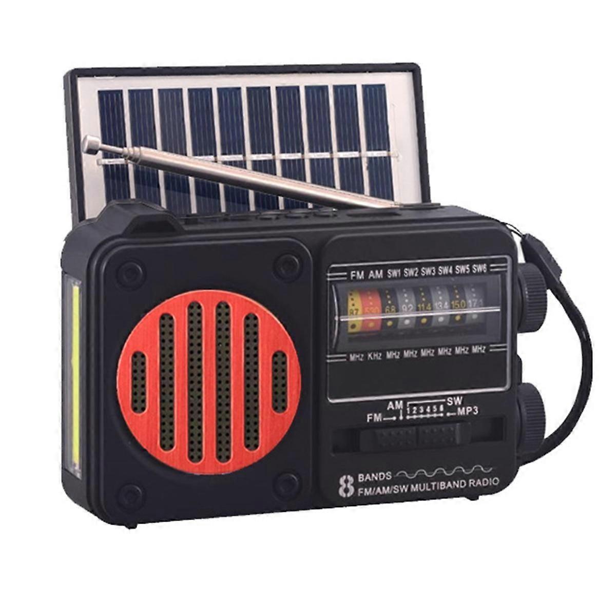 MINI Radio with Solar Pocket FM AM SW Radios Receiver Built-in Speaker Wireless Bluetooth Music Pla