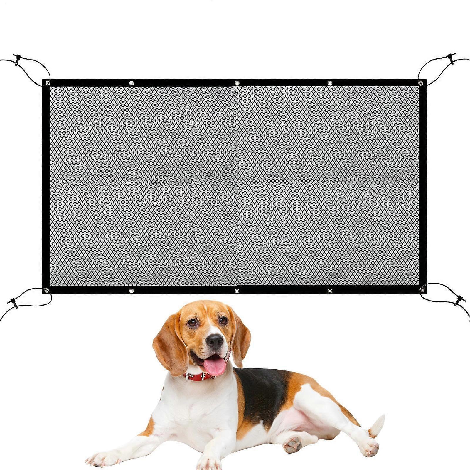 Dog net for car  Adjustable partition for rear seat, insulating net, foldable, sturdy, nonslip for pet transport.