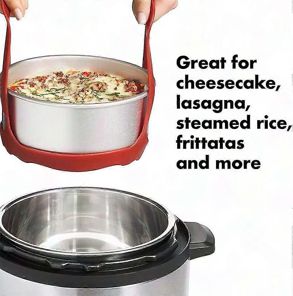 Silicone Pressure Cooker Sling for Instant Pot, Ninja Foodi, 6Qt/8Qt Multi-Cooker - Anti-Scalding Bakeware Utensil