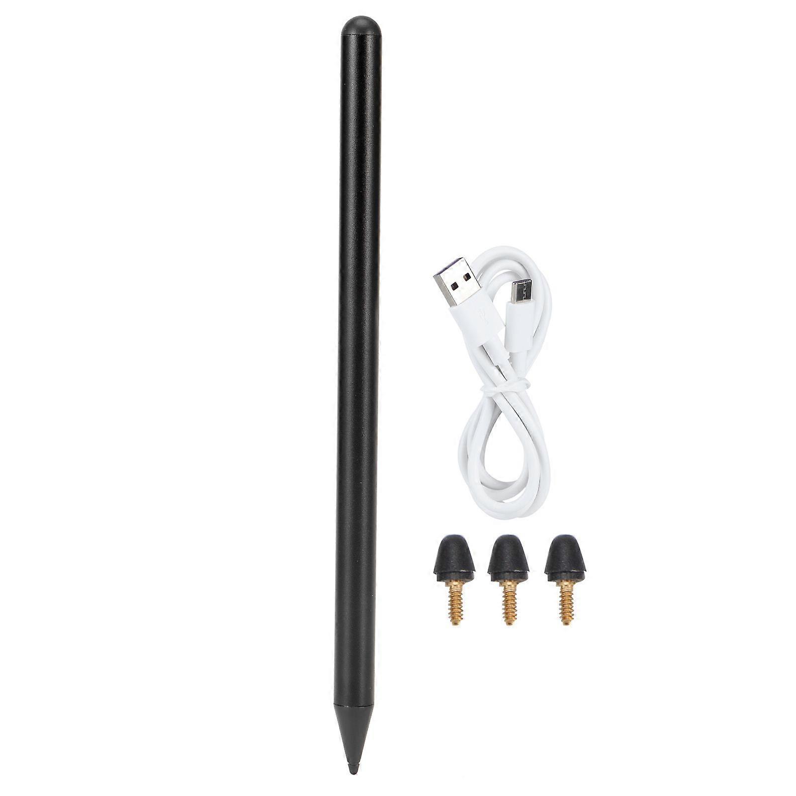 Anti-Glare Touch Screen Stylus Pen Compatible with iPad 2018-2020 with Replacement Tips, Black