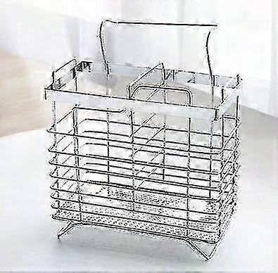 Stainless Steel Utensil Drying Rack - Spoon, Chopstick, Flatware Drainer Basket with Storage Container