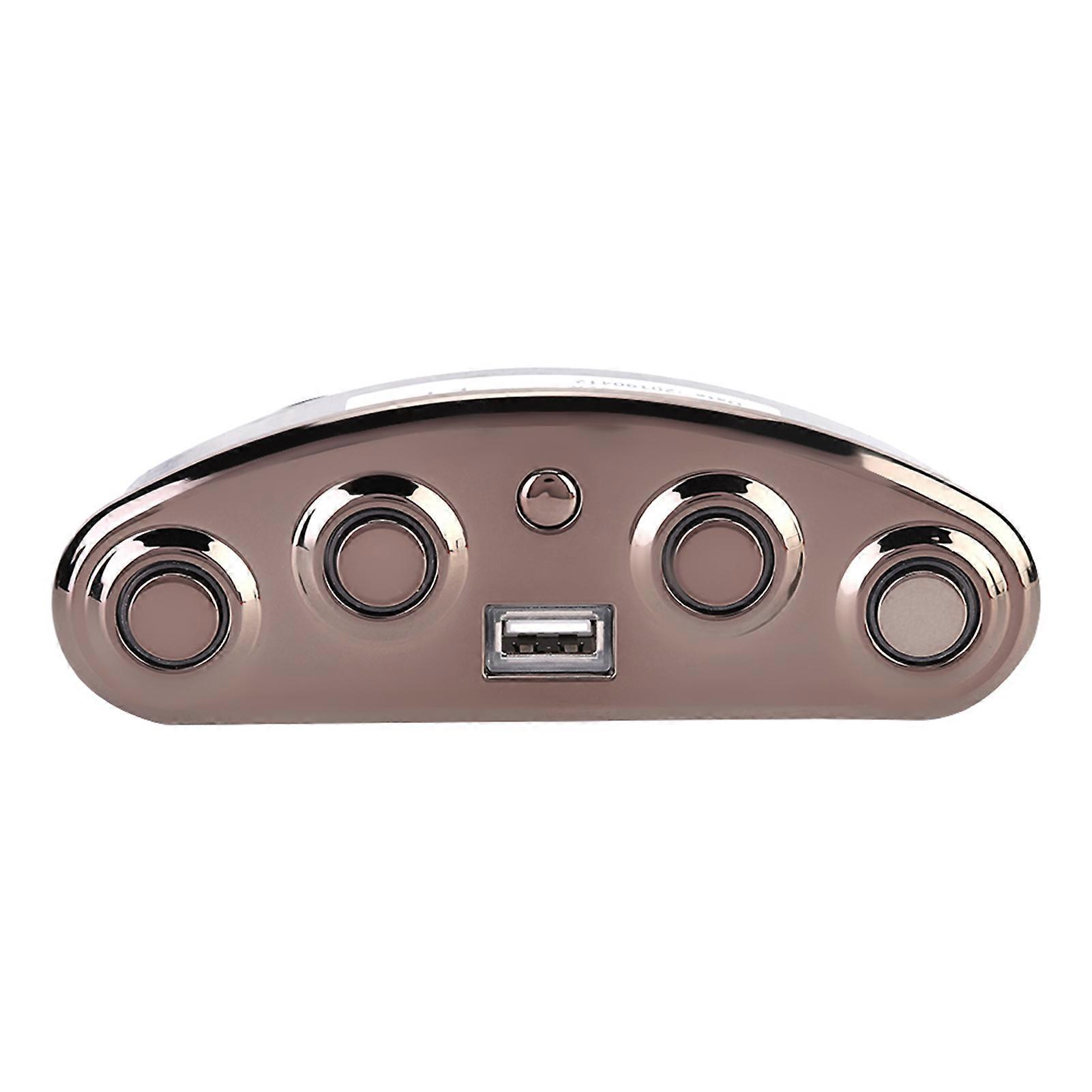 Electroplated USB Sofa Charger Controller 5-Button SM1205B, Black