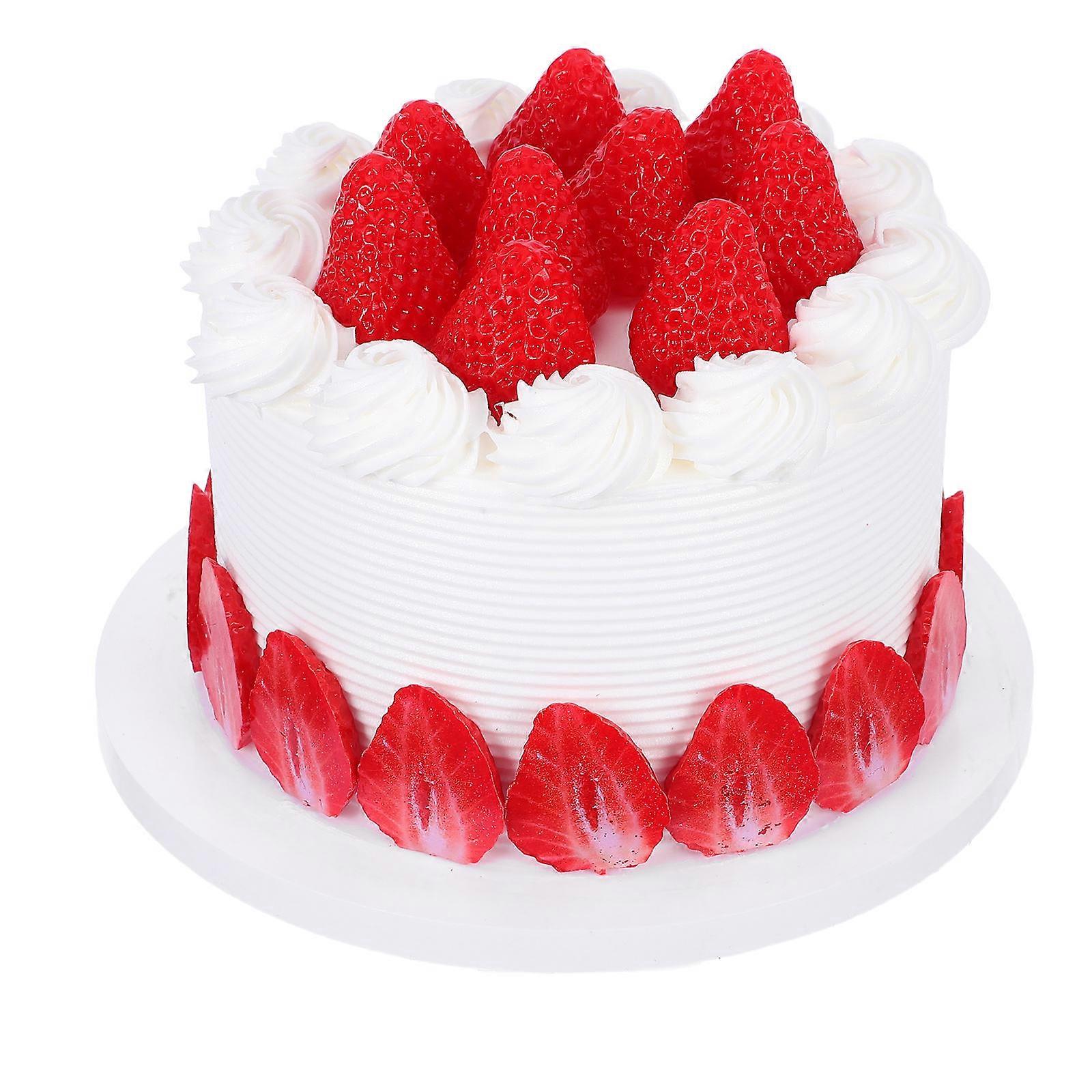 Simulation Birthday Cake Artificial Cake Prop for Decoration 1 Piece