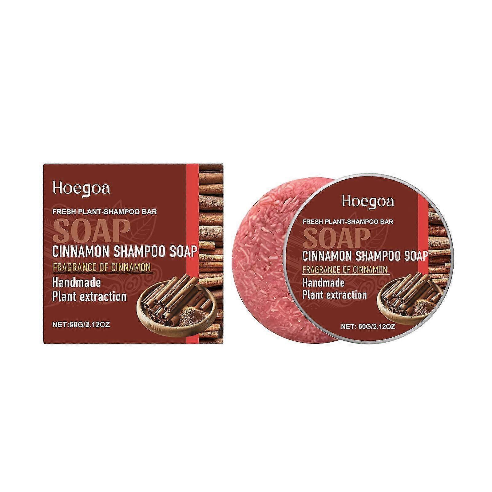 Hoegoa Cinnamon scented shampoo soap Gentle ingredients nourish soft and shiny hair Daily cleansing shampoo soap