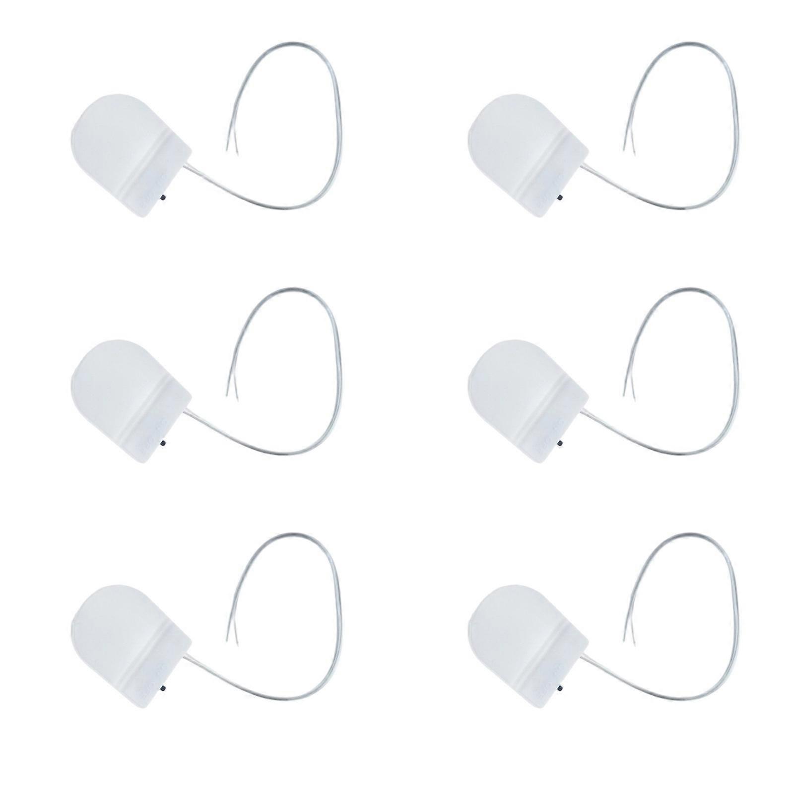 6PCS Reusable CR2032 Battery Holder With Power Button Plastic Housing Box For Small Instrument  White