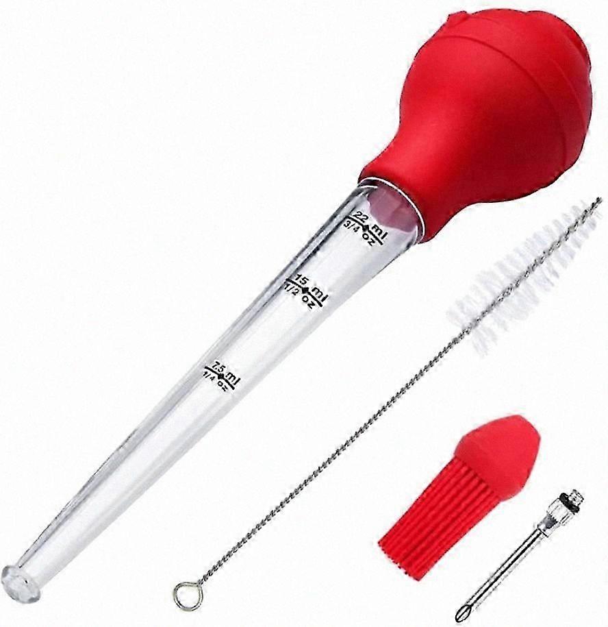 Silicone Bulb Turkey Baster Set for Meat Preparation