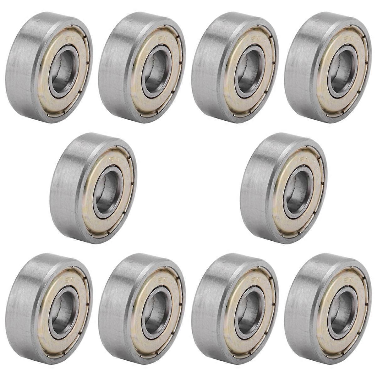 10Pcs Miniature Rubber Sealed Metal Shielded Metric Radial Ball Bearing Model: 607ZZ 7 X 19 X 6MM