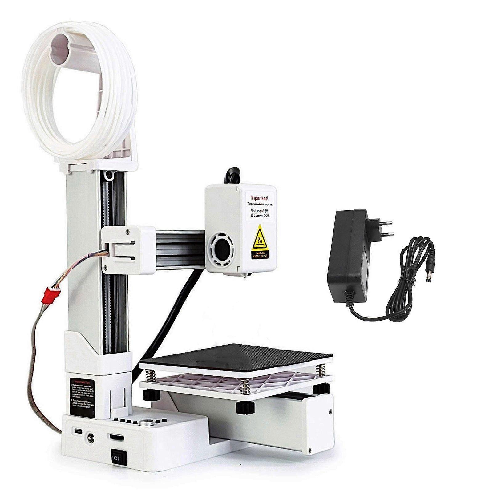 Frequency Division Multiplexing 3D Printer High Accuracy Fast Heating Compact 3D Printing Machine for Education US Plug White