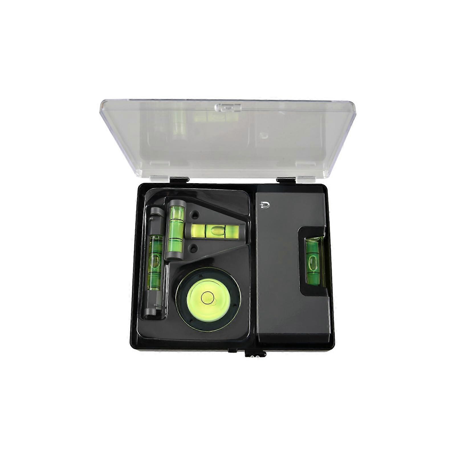 Magnetic Pocket Spirit Level Horizontal Vertical T-Type Grey Bubble Level Tool For Household Use