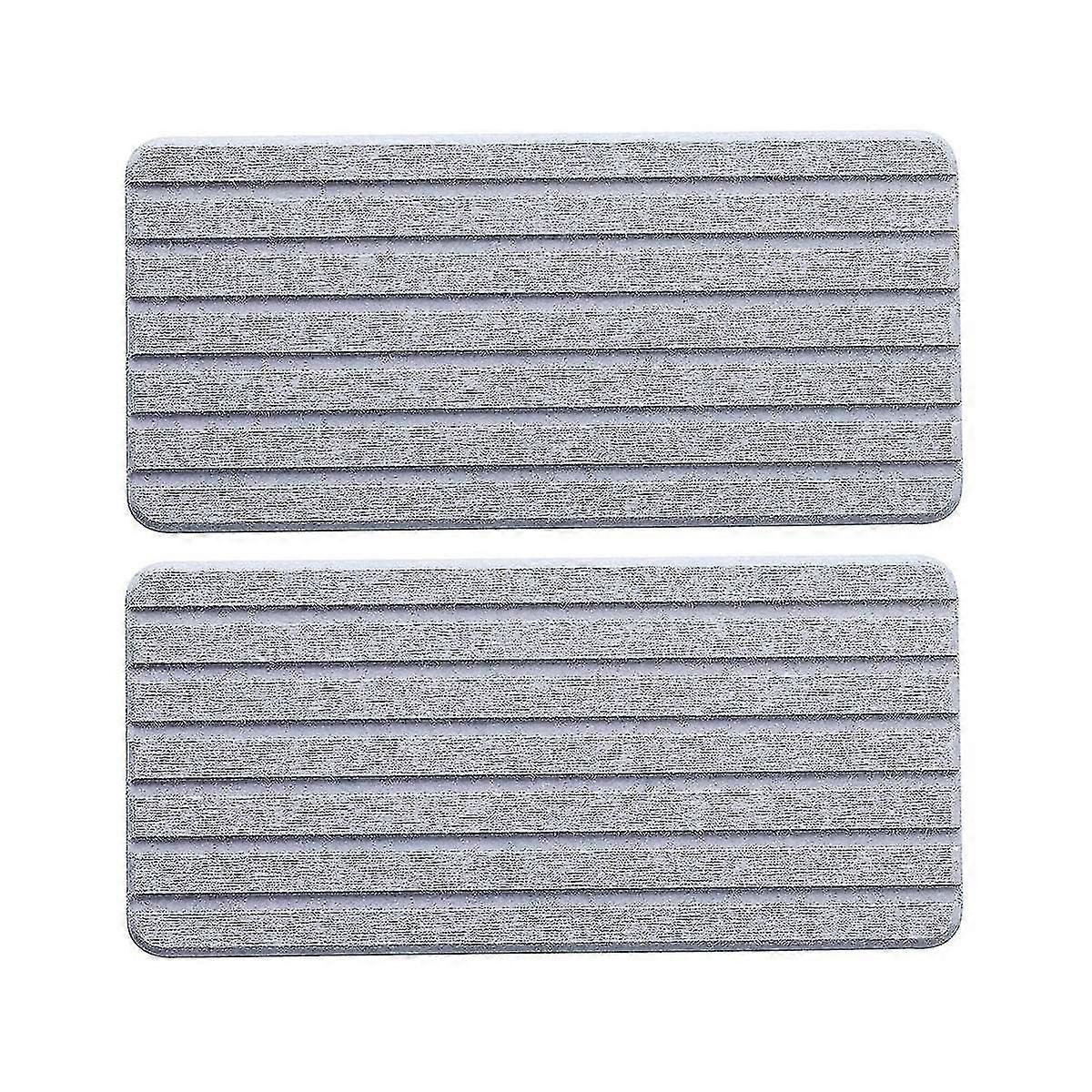 water absorbing coasters diatomite 2 pcs rectangle grooved stone