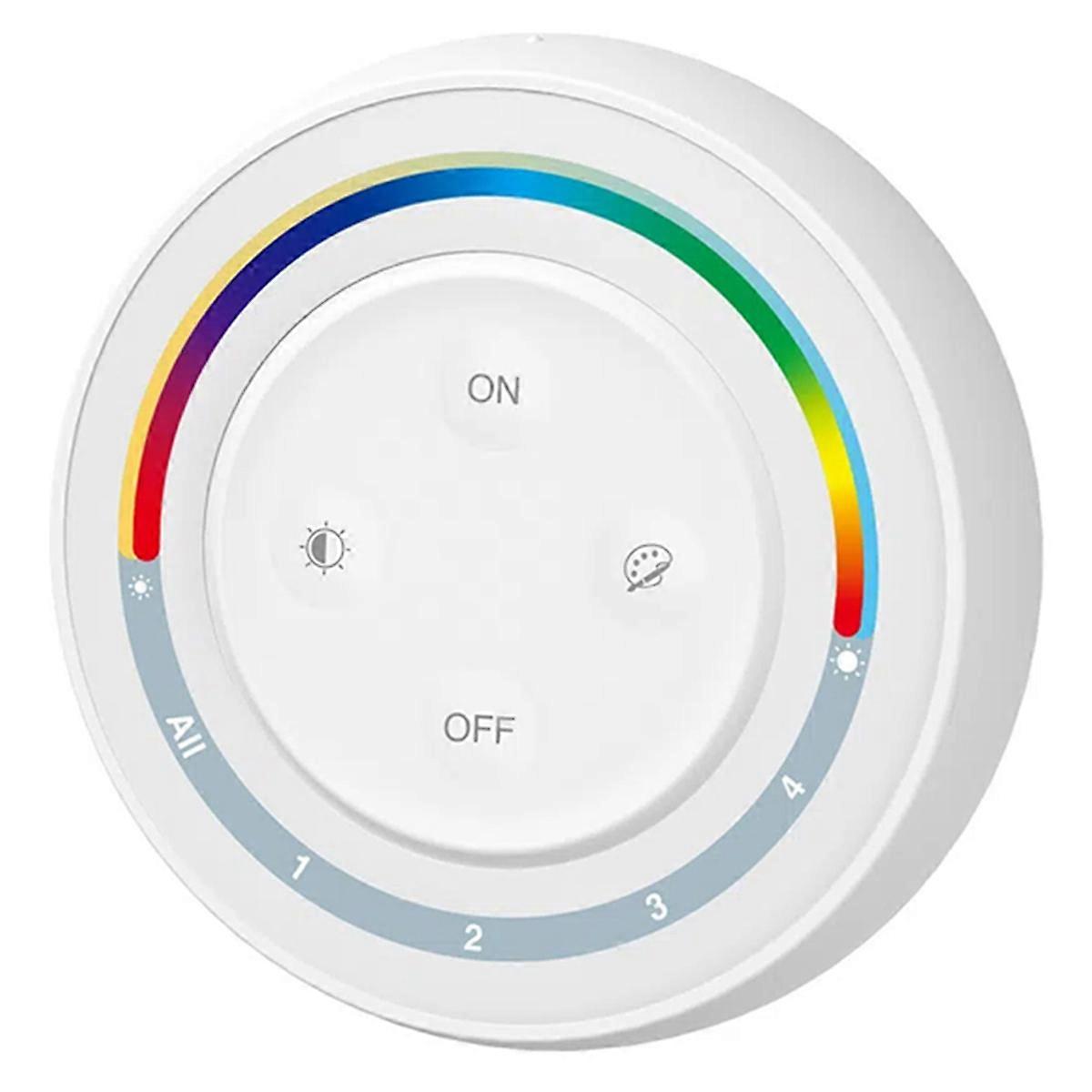 S2W+ 4-Zone 2.4GHz Rainbow Remote Adjustable Saturation CCT/Brightness Switch RGBCCT for Series Bulb Light Controller