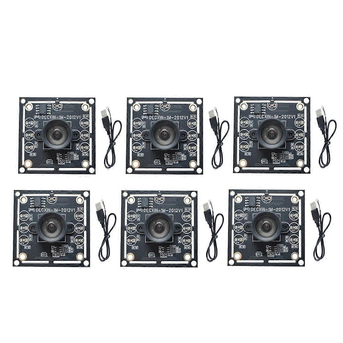 6PCS 100 Degree Camera Module 1MP OV9732 1280x720 30fps USB Camera Module Drive Free for WinXP/7/8/10 with 60cm Cable
