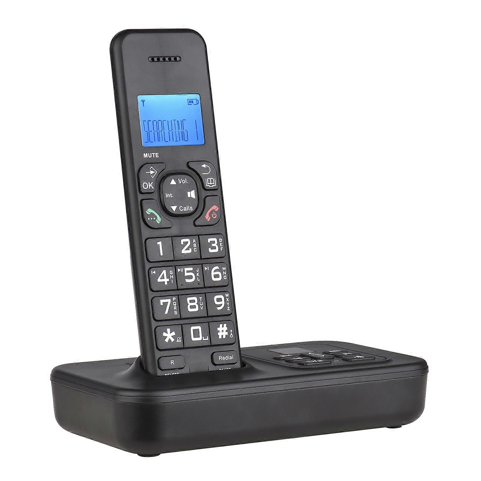 Expandable Cordless Phone System with Telephone Answering Machine 3 Lines LCD Display Caller ID Support Up to 5 Handsets Connection 50 Phone Book Mem