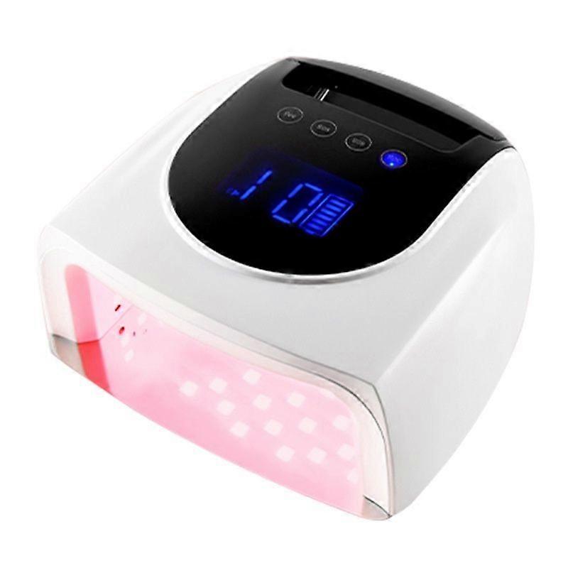 Nail Lamp, 96W, UV LED, with 42 lamp beads, 4 timer settings, portable handle, large space, suitable for gel polish, red light - white