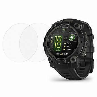 2-Pack Tempered Glass Screen Protector for 45mm GPS Watch, HD 2.5D Film for Outdoor Sports Smartwatch