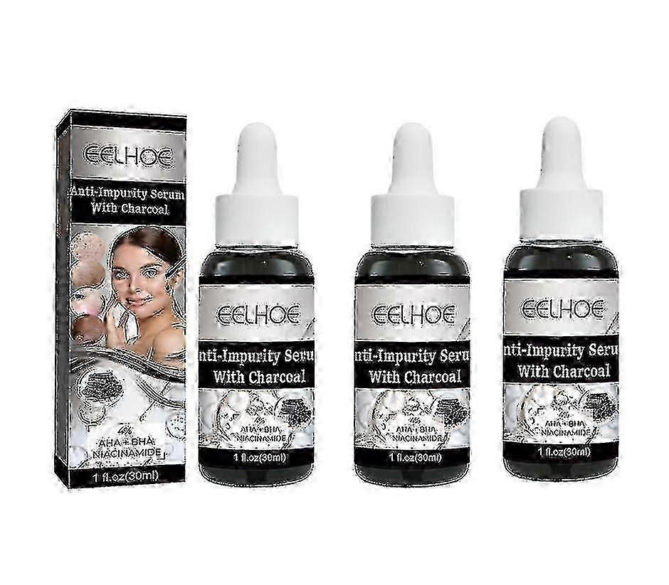 Eelhoe Charcoal Anti-Impurity Essenceは、顔の不純物を取り除き、水分を補給し、潤いを与え、明るくし、引き締め、肌を修復します